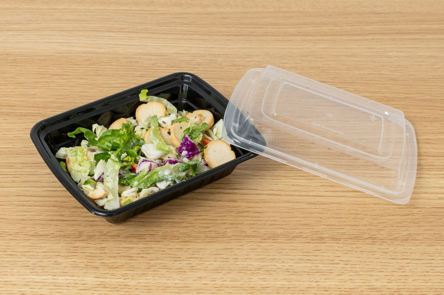 12oz Shallow Microwaveable Rectangular Container with Lid, 150 Sets