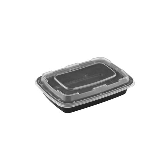 16oz Rectangular Microwaveable Container with Lid, 150 Sets