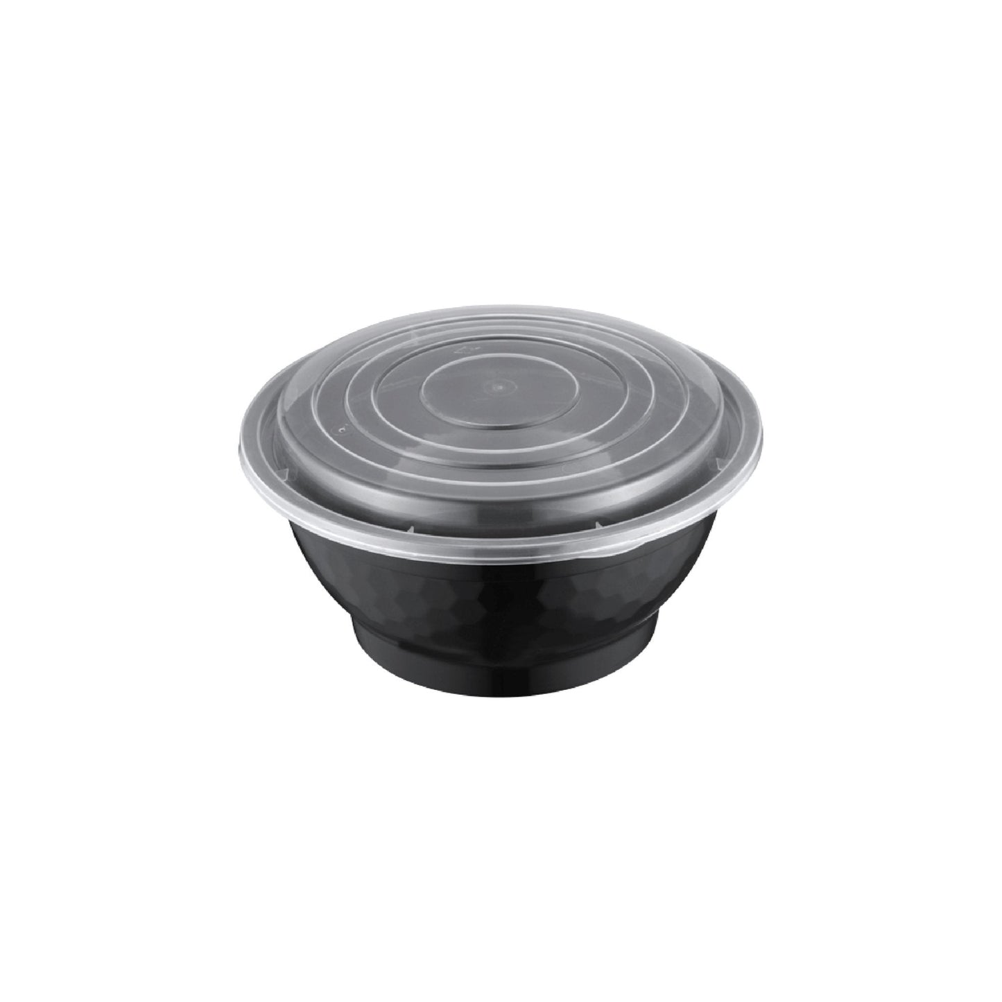50oz Microwaveable Noodle Bowl with Lid, Black, 120 Sets