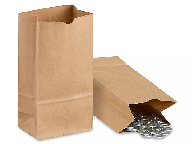 Watson Distributing 2 Lb Brown Paper Bag 4-5/16" x 7-7/8" x 2-7/16" 500/Bundle