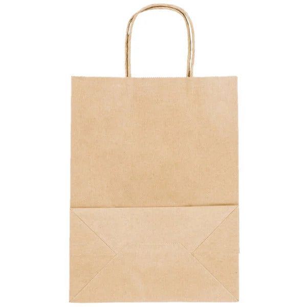 Watson Distributing 8" x 4.7" x 10" #1 Paper Bag Round Handle 250/Case