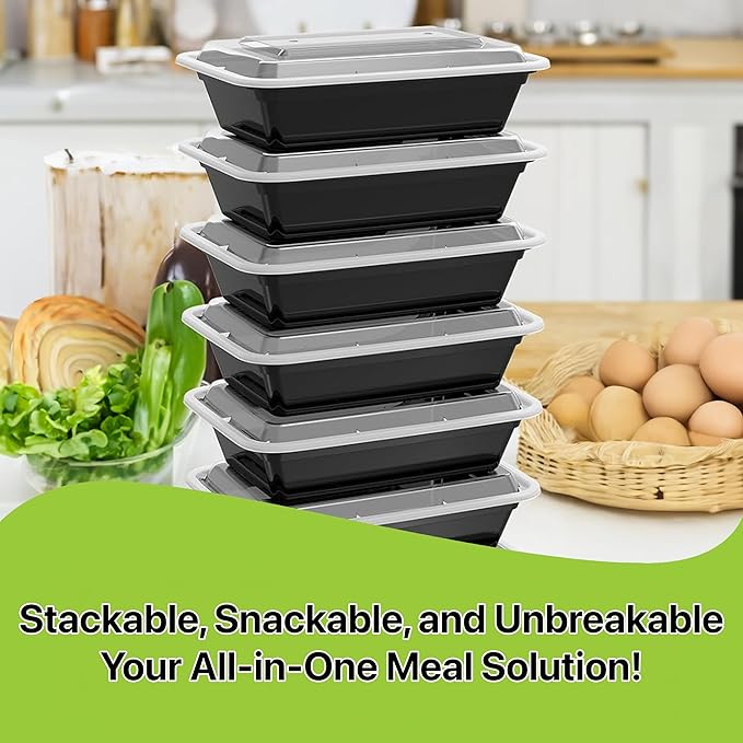 Watson Distributing 32 Oz Rectangular Microwaveable Container With Lid 1-Compartment 150/Case