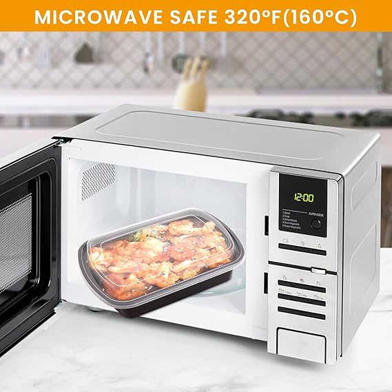 Watson Distributing Bento Box 1-Compartment (515) Black With Clear Lid Combo 450/Case