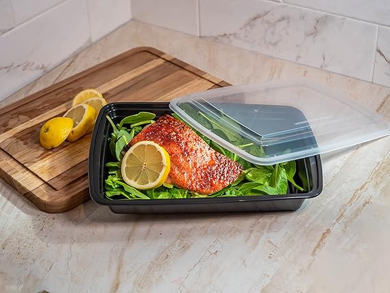 Watson Distributing 58 Oz Rectangular Microwaveable Container With Lid 150 Sets/Case