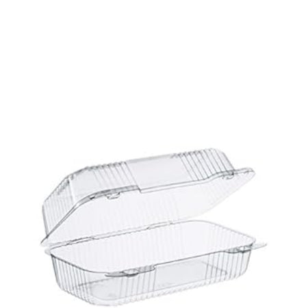 Watson Distributing 6" x 6" x 3" Clear 1-Compt Pet Hinged-Lid Container 360/Case