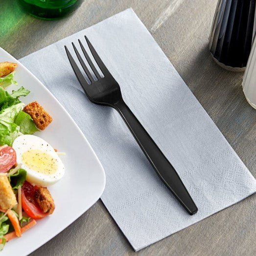 Watson Distributing Heavy Weight Fork Plastic Black 6.75" 1000/Case