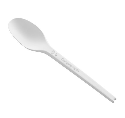 Watson Distributing Heavy Duty Disposable Spoon White 6.5 Inch - 100/Case