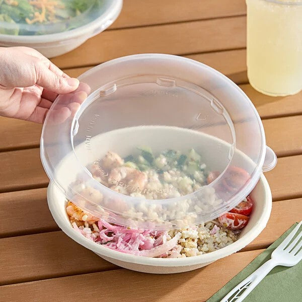 Watson Distributing Clear Flat Lid For 24 To 32 Oz Microwaveable Flat Round Bowl 300/Case