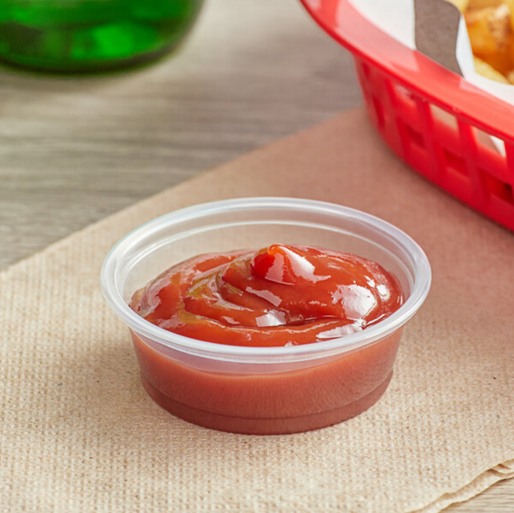 Watson Distributing 1.5 Oz Portion Cup with Lids Clear 2500/Case