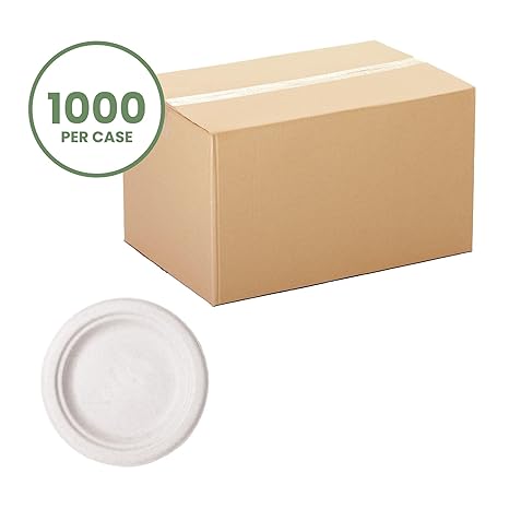Watson Distributing 6" Disposable Plate Round Bagasse 1000/Case