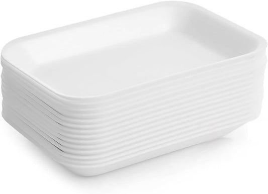 Watson Distributing #2S White Foam Meat Tray 8.25" x 5.75" x 0.5" 500/Case