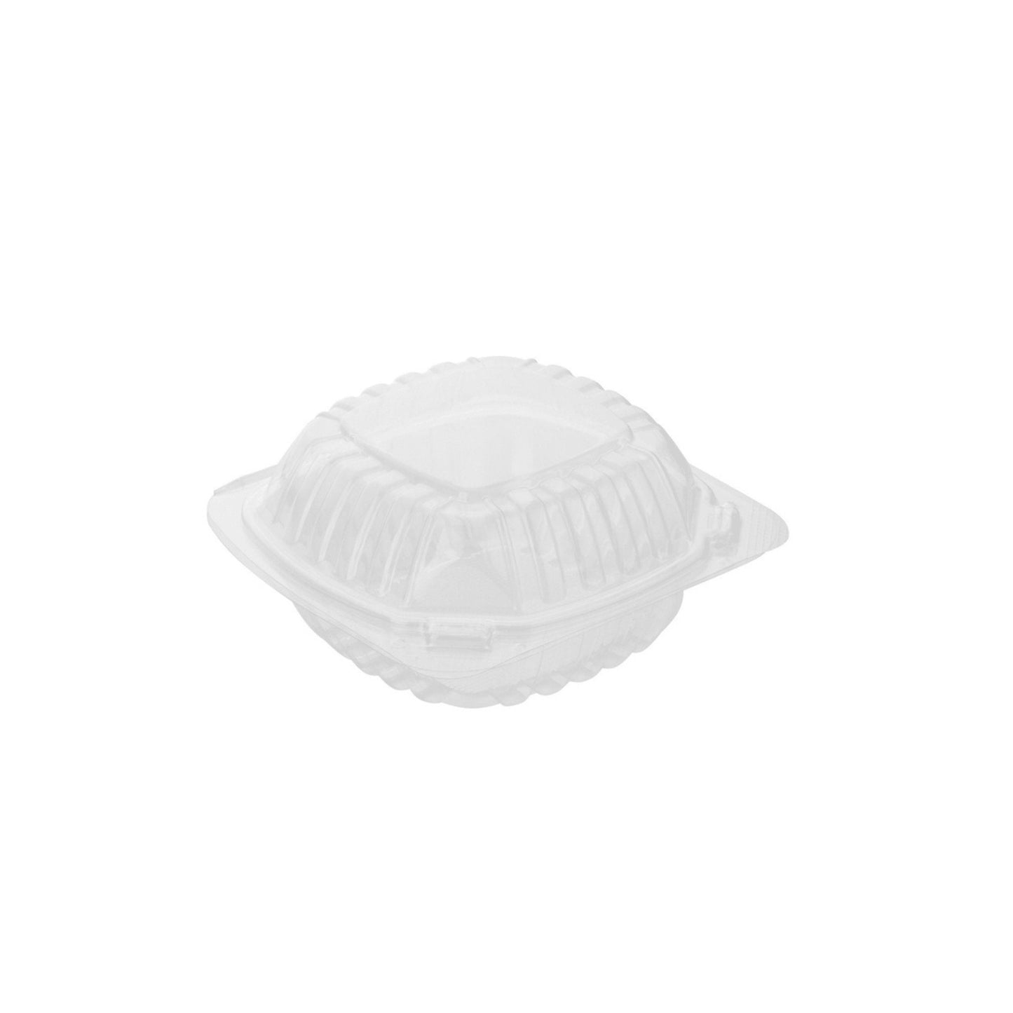 Clear Hinged PS Container, 6" x 6" 2in Tall, 400pc