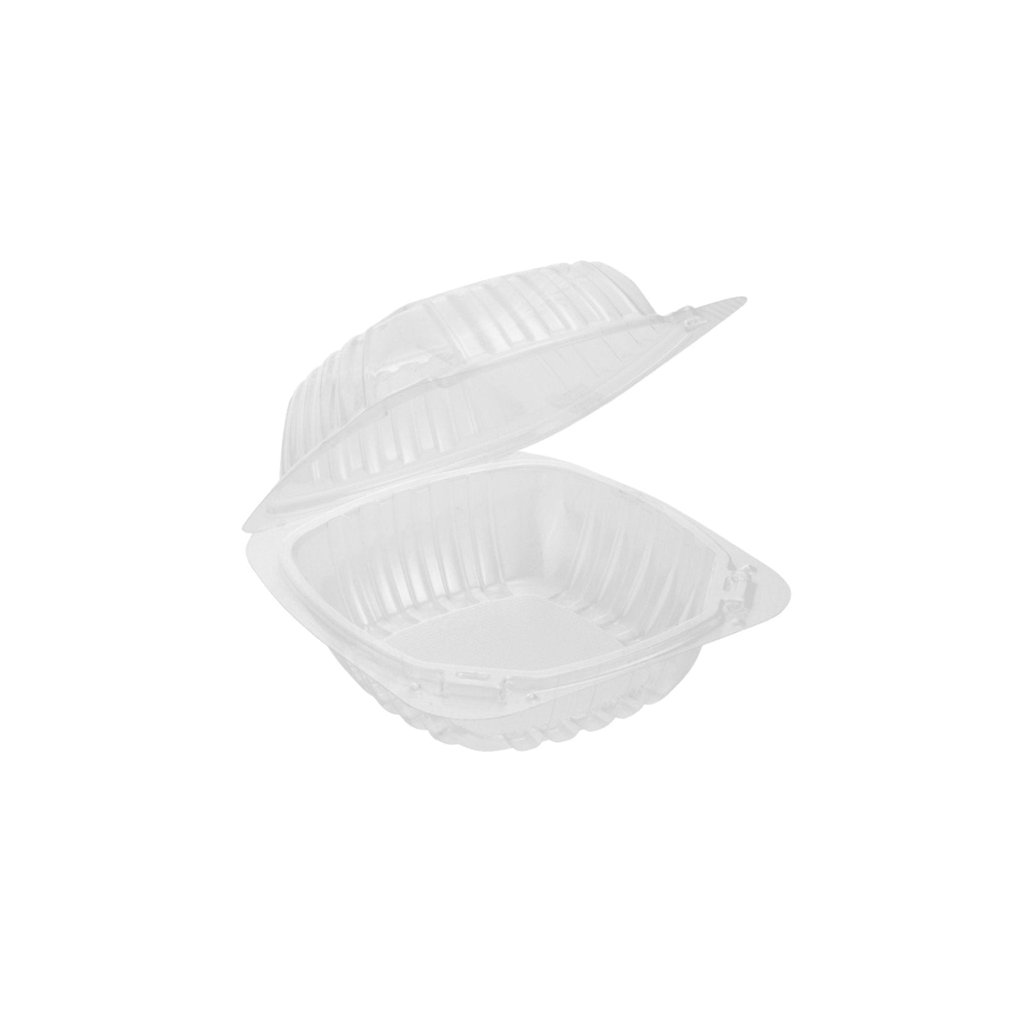 Clear Hinged PS Container, 6" x 6" 2in Tall, 400pc
