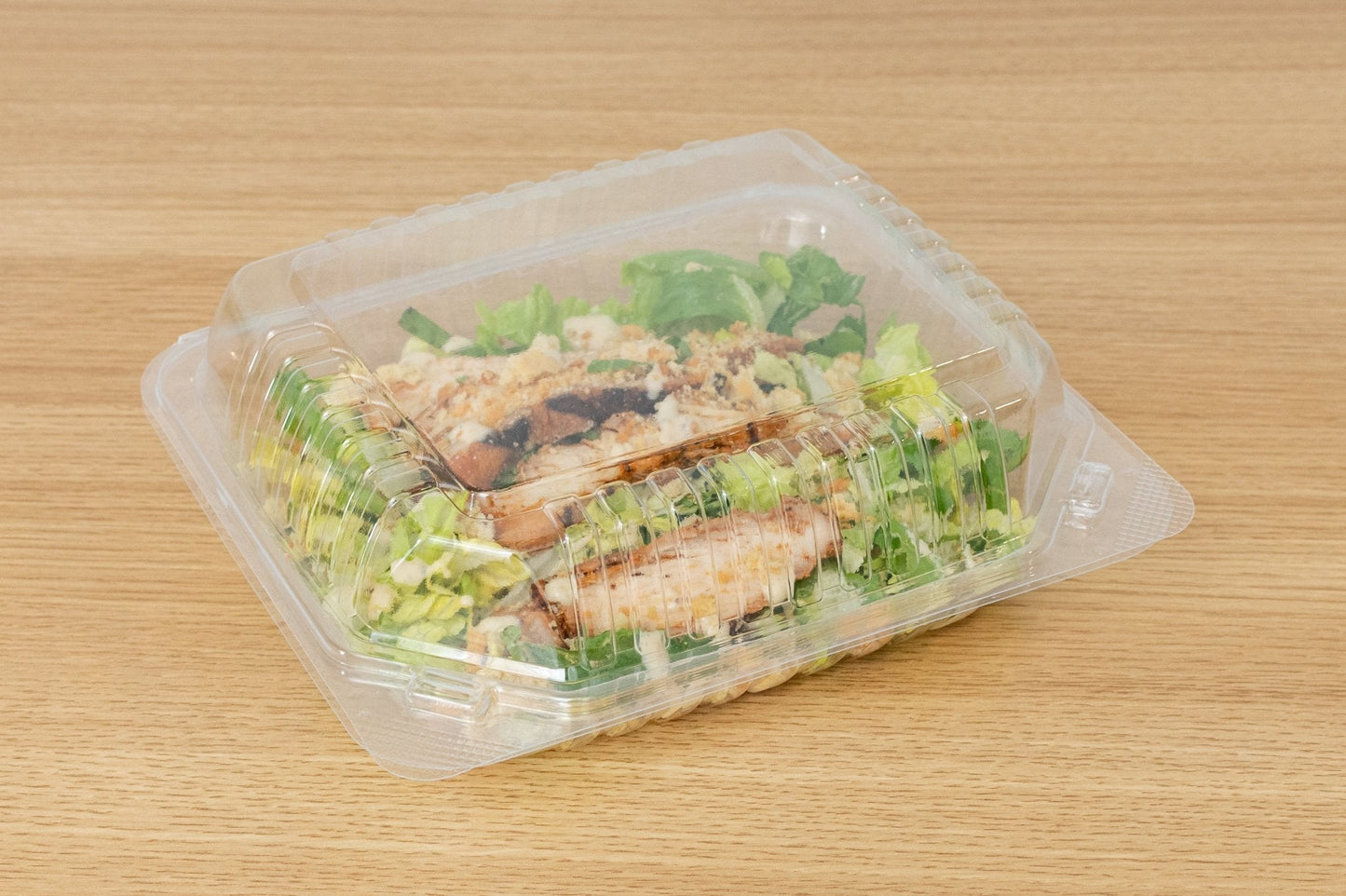 Clear Hinged PS Container, 8" x 8" 3in Tall, 200pc
