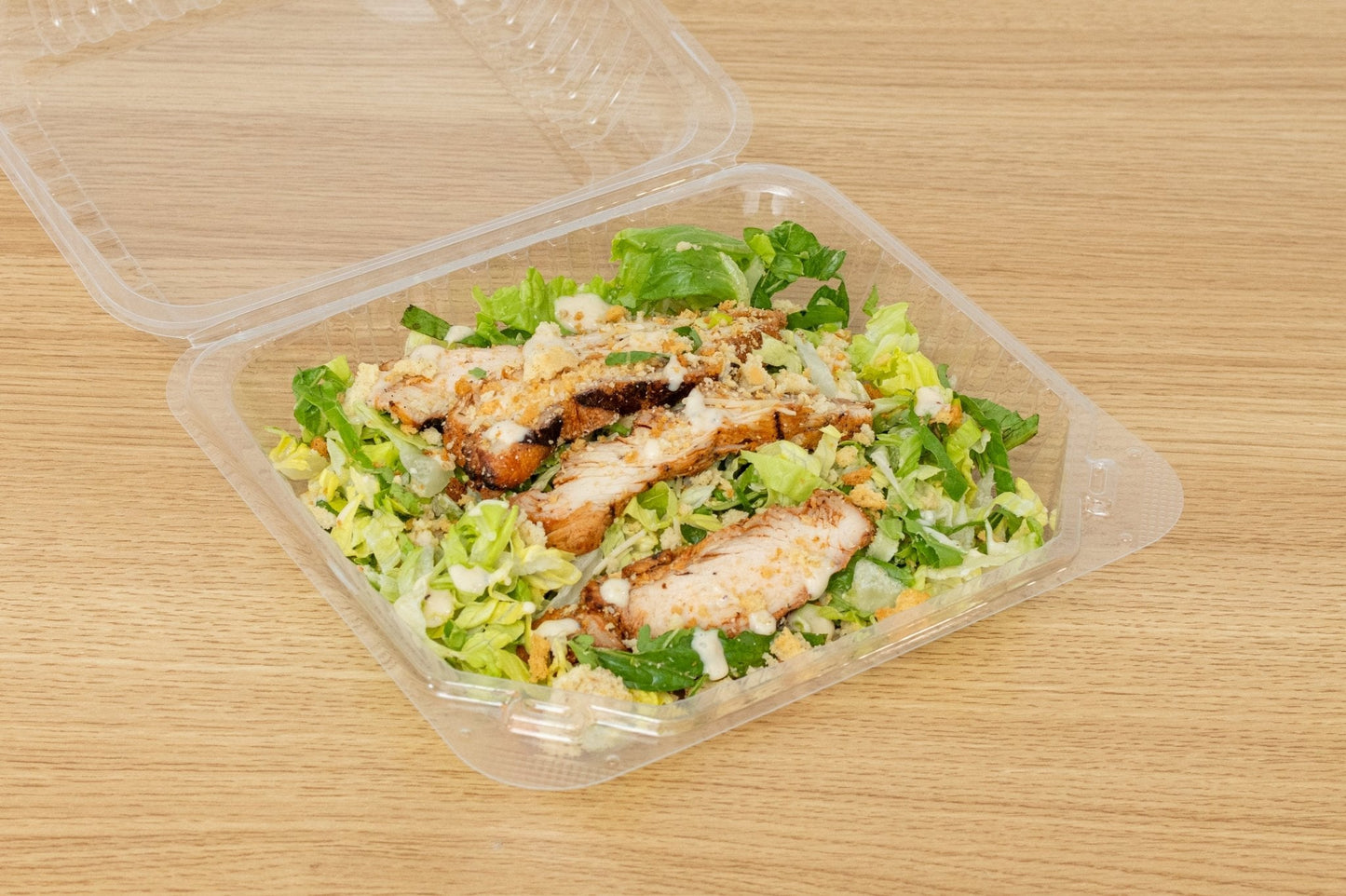 Clear Hinged PS Container, 8" x 8" 3in Tall, 200pc