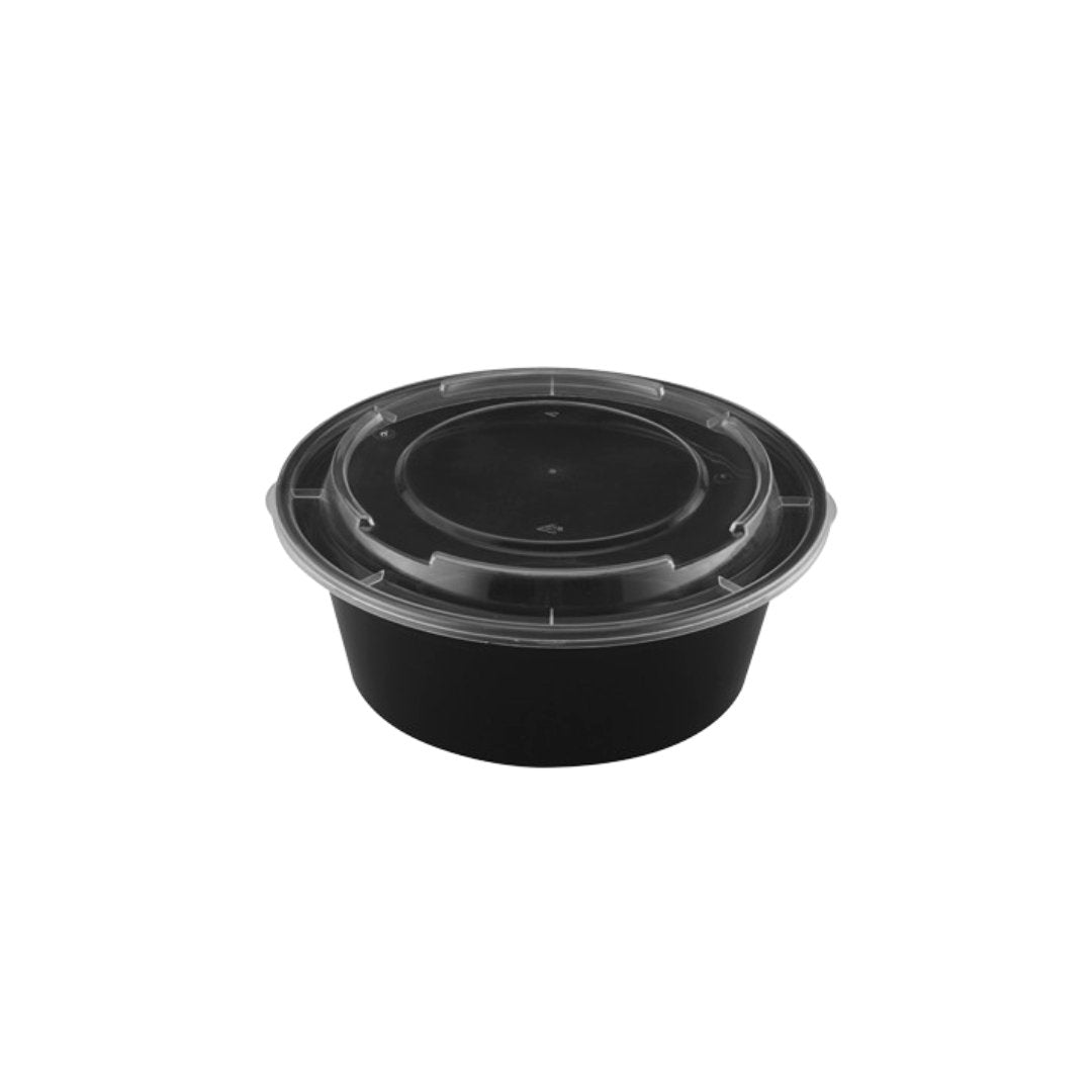 Containers with Lids, 40oz, Round, 150 Sets