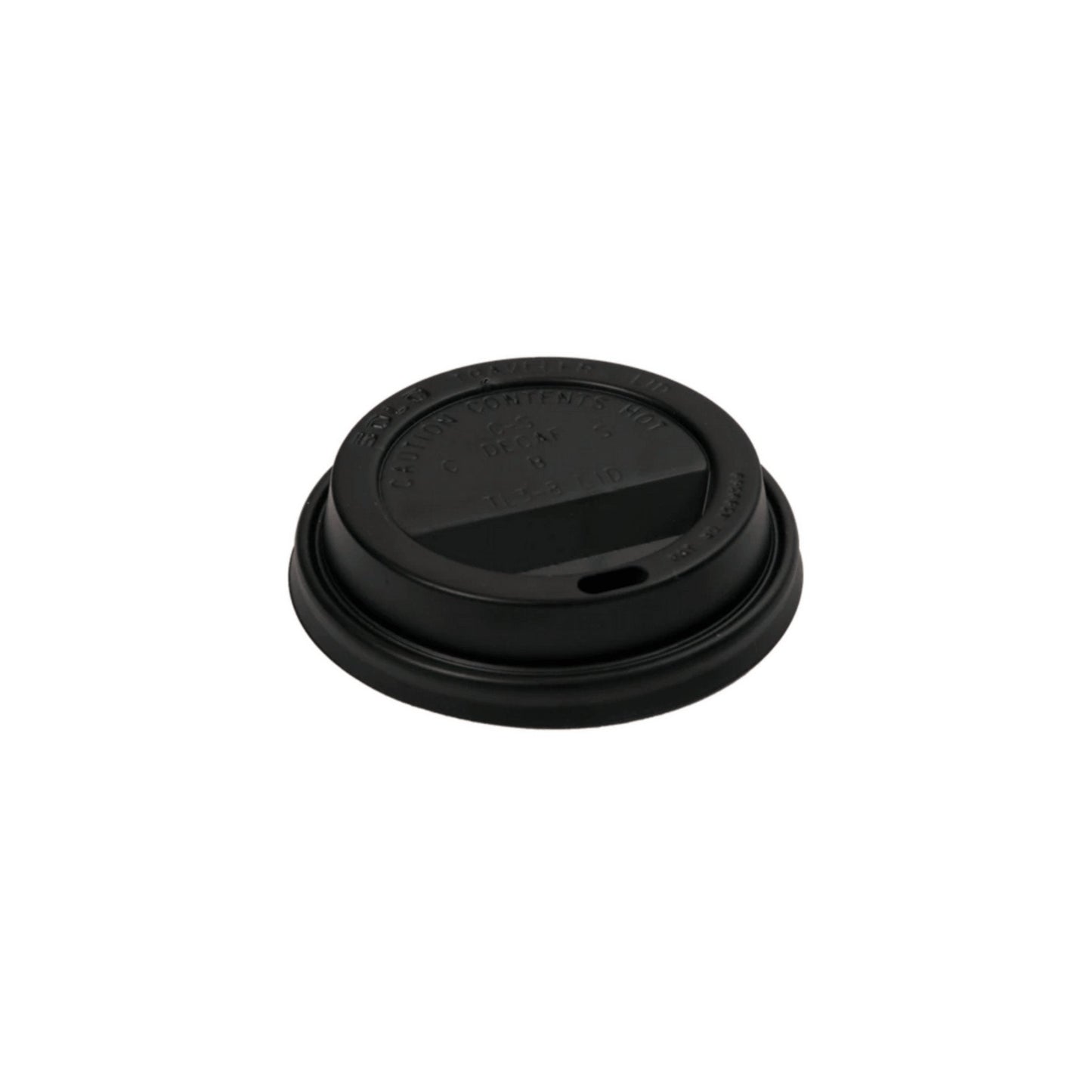 Flat Lid for 10-24oz Paper Cup, 90mm, PP, Black, 1000pc