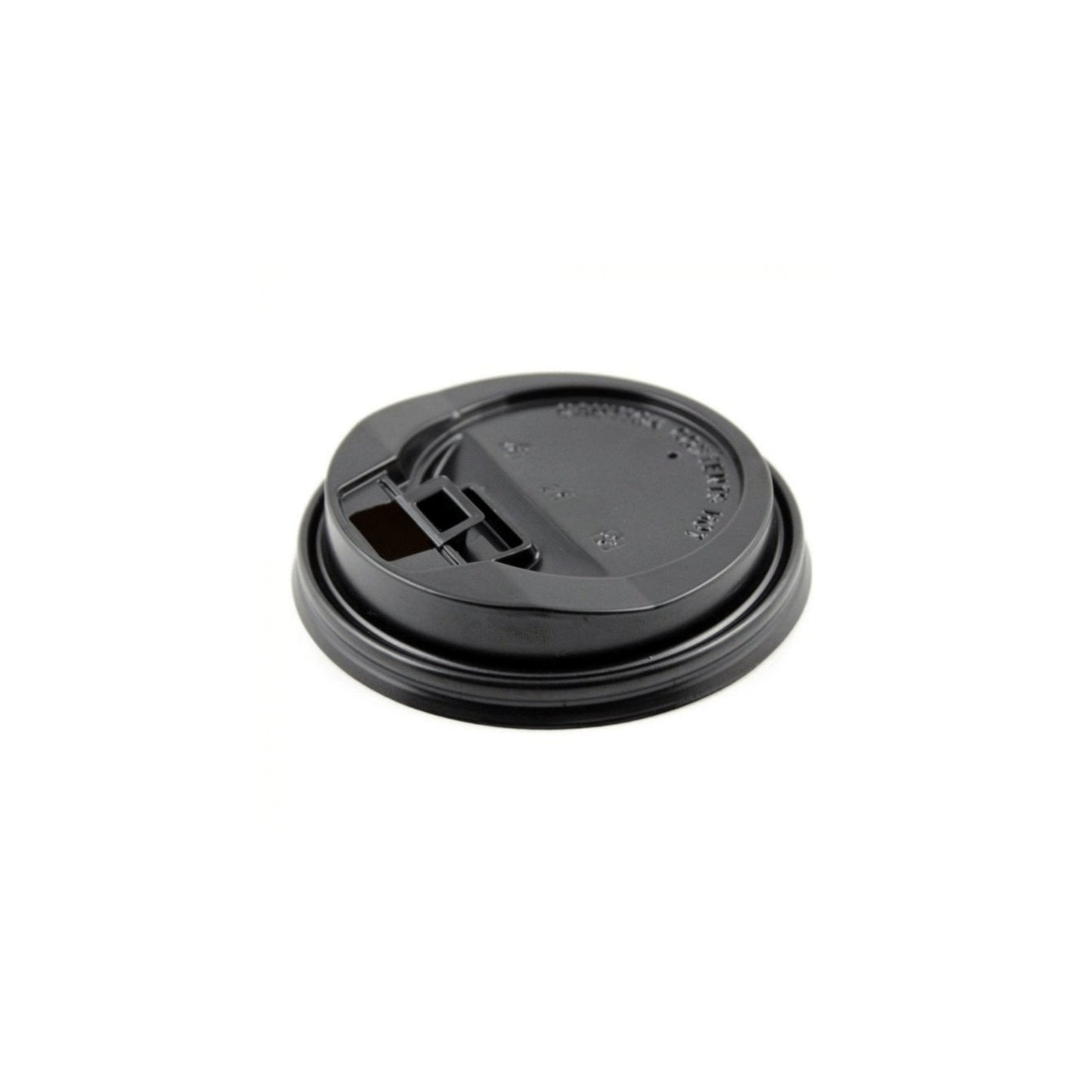 Reclosable Lid for 8oz Paper Cup, 80mm, PP, Black, 1000pc