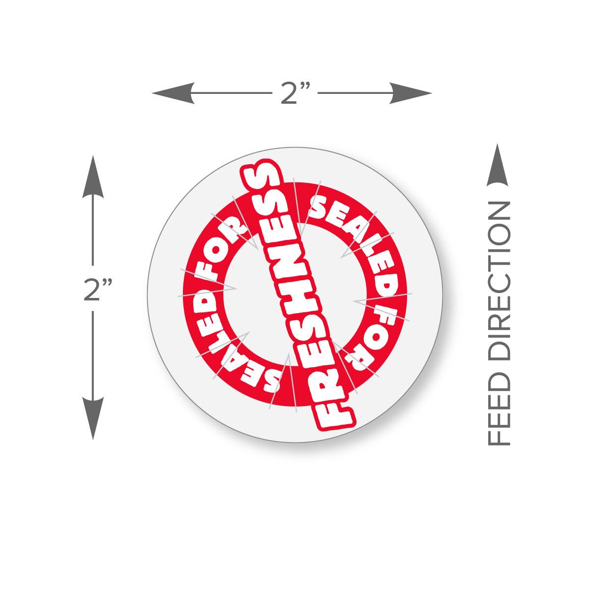 Tamper Evident Seal 2' Round - 500 Labels/Roll
