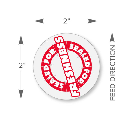 Tamper Evident Seal 2' Round - 500 Labels/Roll