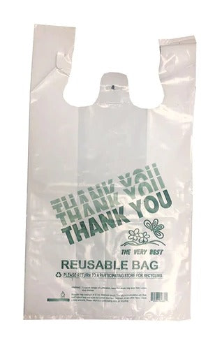 Watson Distributing 12 x 7 x 22 White Ldpe Plastic Bag 2.25Mil Reusable 200/Case