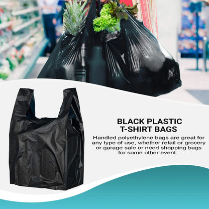 Watson Distributing 12 x 7 x 22 Black Ldpe Plastic Bag 2.25Mil Reusable 200/Case