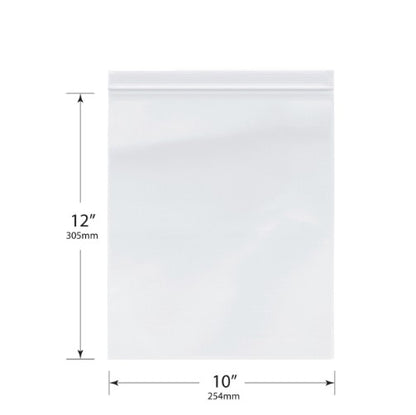 Watson Distributing 10" x 12" 2 Mil 1 Gallon Clear Ldpe Zip Top Bag 1000/Case