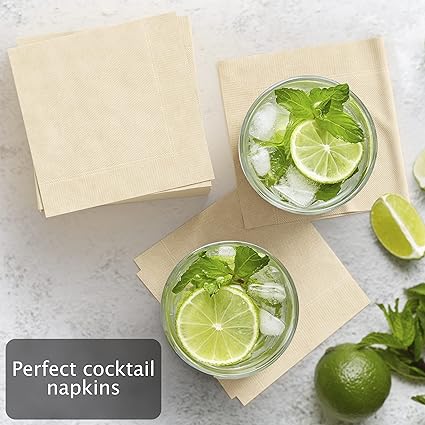 Watson Distributing 9" x 9" Brown 1-Ply 1/4 Fold Cocktail Napkin 4000/Case