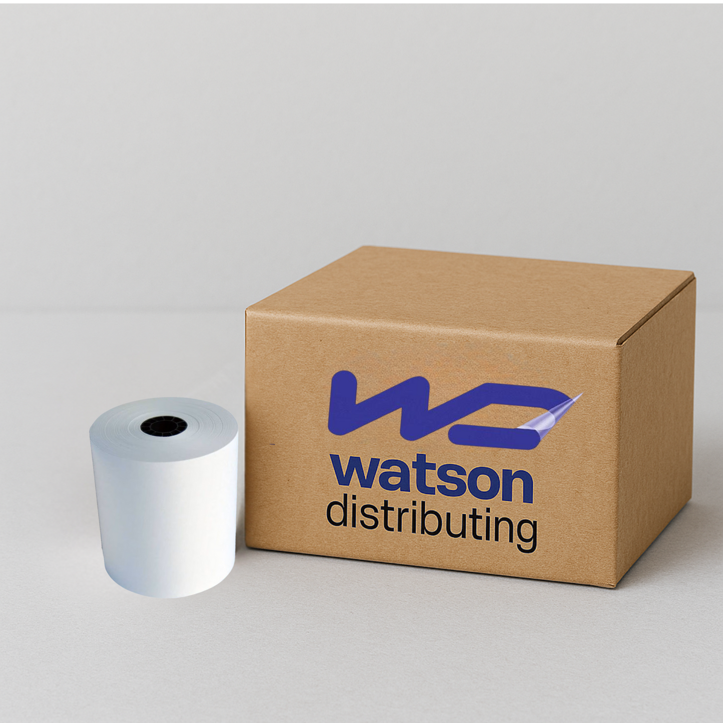 Watson Distributing 3" x 165' White 1-Ply Bond Paper Rolls, 50 Rolls/Case