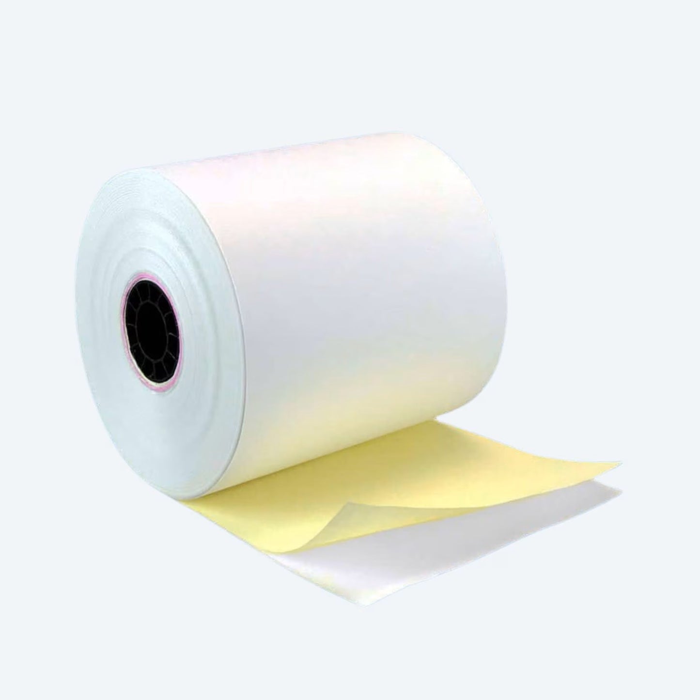 Watson Distributing 3" x 90' 2-Ply Carbonless Paper Rolls - White/Canary, 50 Rolls/Case