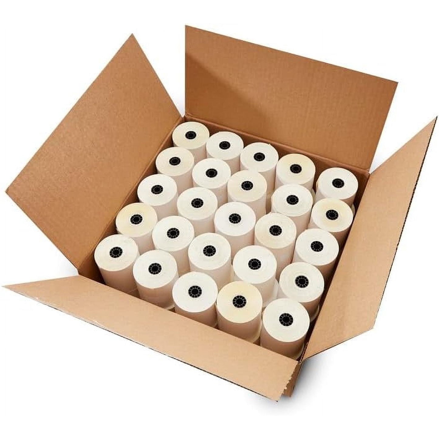 Watson Distributing 3" x 90' 2-Ply Carbonless Paper Rolls - White/Canary, 50 Rolls/Case