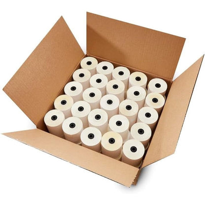 Watson Distributing 3" x 90' 2-Ply Carbonless Paper Rolls - White/Canary, 50 Rolls/Case