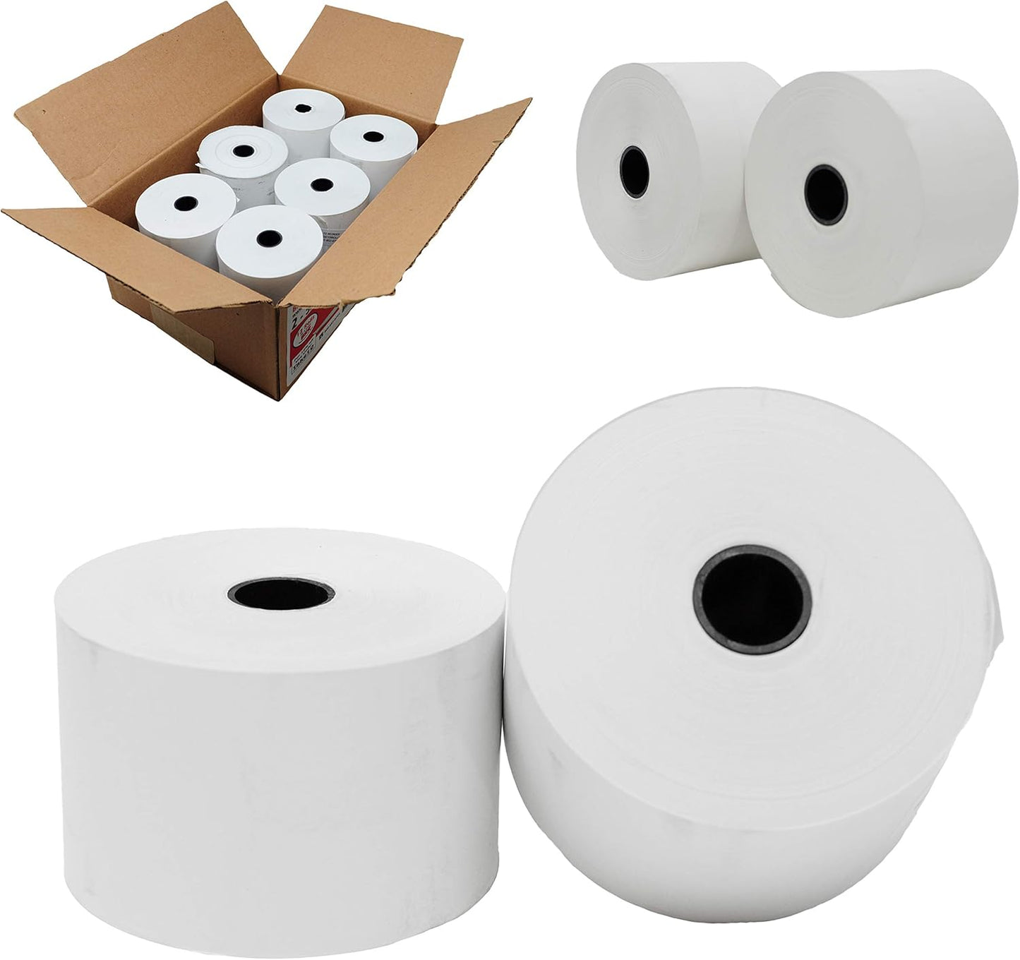 Watson Distributing 2 5/16" x 400' Phenol-Free (BPA & BPS) Thermal Gas Pump Paper, 24 Rolls/Case
