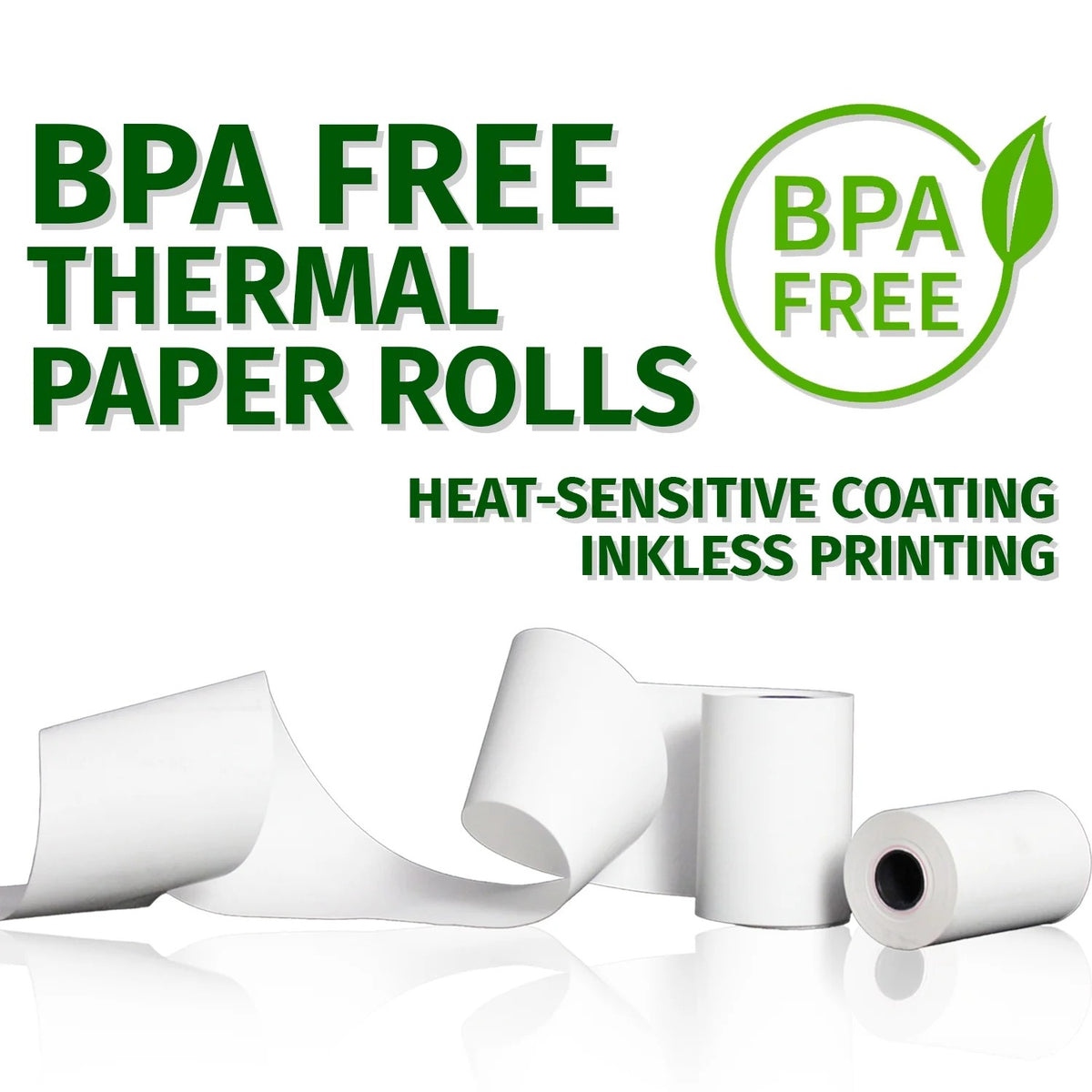 Watson Distributing 2 1/4" x 50' Phenol-Free (BPA & BPS) Thermal Paper, 10 Rolls/Case