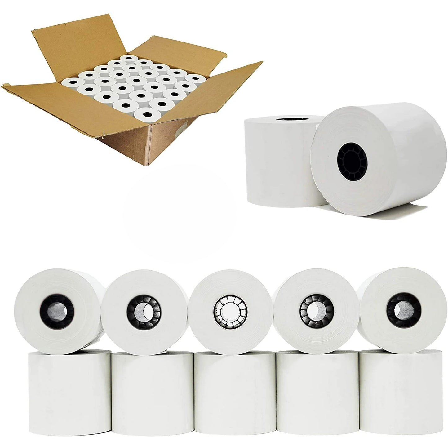 Watson Distributing 2 1/4" x 230' Phenol-Free (BPA & BPS) Thermal Paper, 50 Rolls/Case