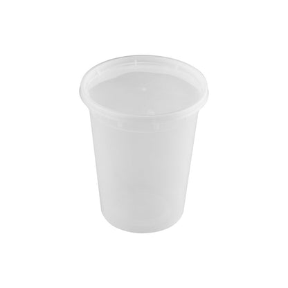 32oz Heavy Duty Deli Container, K-Series, 240 Combo Sets