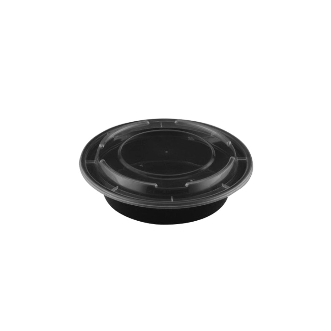 32oz Round Microwaveable Container with Lid, 150 Sets