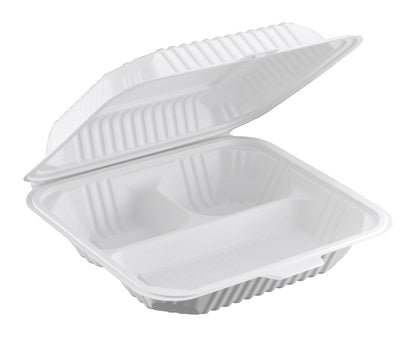 9" x 8.2" MFPP Container, 3-compartment, 150pc