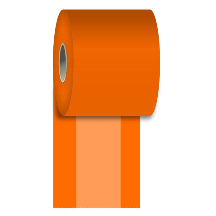 80 mm x 160 ft Iconex MAXStick®2GOSE ORANGE, 24 per Carton, 55 GSM Facestock, 70 mm OD, No Sense Mark