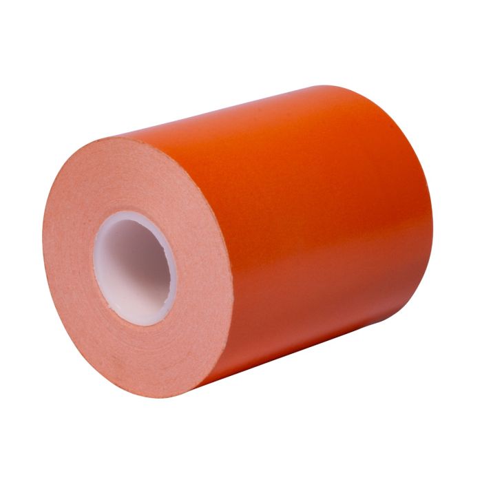 80 mm x 170 ft Iconex MAXStick®PlusD ORANGE, 32 per Carton, 74 GSM Facestock, 80 mm OD, No Sense Mark