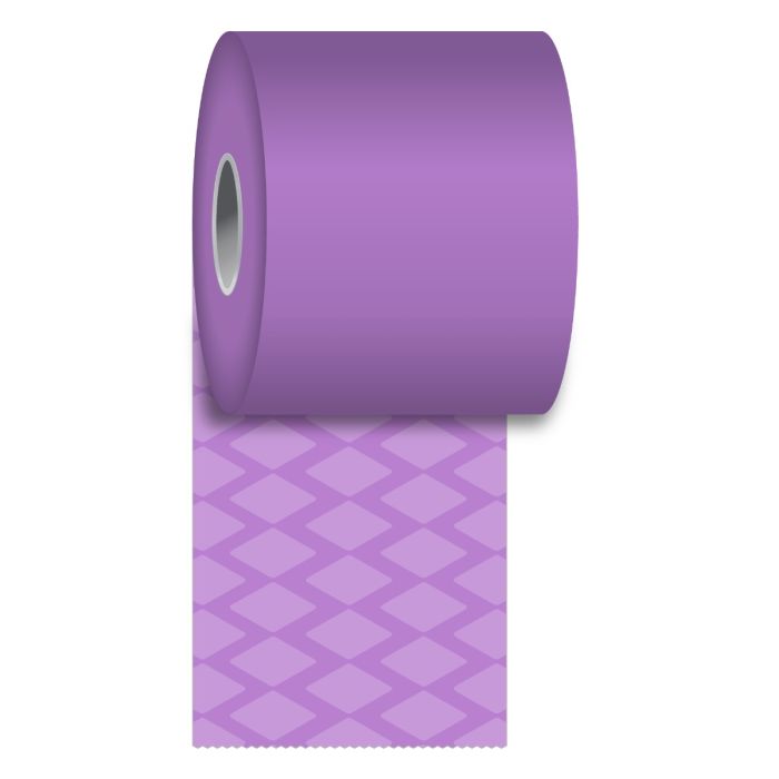 80 mm x 170 ft Iconex MAXStick®PlusD VIOLET, 32 per Carton, 74 GSM Facestock, 80 mm OD, No Sense Mark