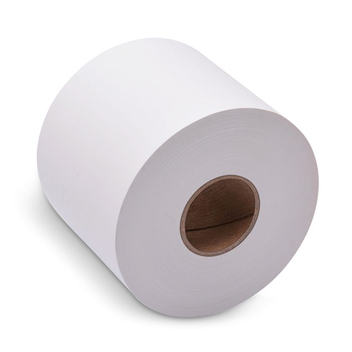 58 mm x 213 ft Iconex Sticky Media™ , 36 per Carton, 80 GSM Facestock, 100 mm OD, No Sense Mark Repeat