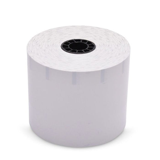 80 mm x 350 ft Iconex Sticky Media High-Tack G2, 12 per Carton, 55 GSM Facestock, 100 mm OD, 1 in Sense Mark Repeat