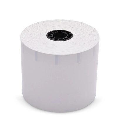 80 mm x 375 ft Iconex Sticky Media Ultra-Lite, 12 per Carton, 55 GSM Facestock, 100 mm OD, 1 in Sense Mark Repeat