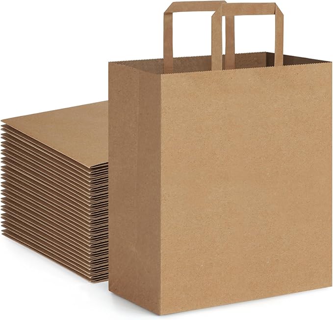Watson Distributing 12" x 9" x 15-3/4" Paper Bag Round Handle 200/Case