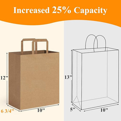 Watson Distributing 12" x 9" x 15-3/4" Paper Bag Round Handle 200/Case