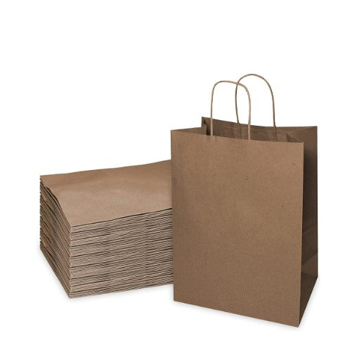 Watson Distributing 12-1/2" x 7" x 13" Paper Bag Round Handle 250/Case