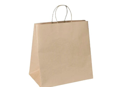 Watson Distributing 12-1/2" x 7" x 13" Paper Bag Round Handle 250/Case