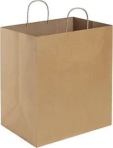 Watson Distributing 14" x 10" x 15-3/4" Paper Bag With Handle 200/Case