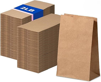 Watson Distributing 4 Lb Brown Paper Bag 5" x 9-3/4" x 3-1/8" 500/Bundle
